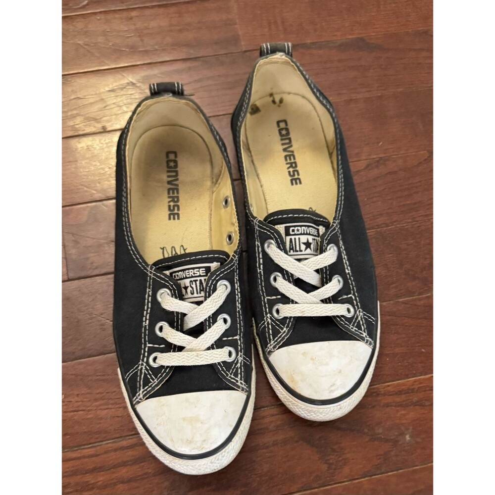 Converse Black Chuck Taylor All Star ballet canvas slip on shoe sneaker size 7